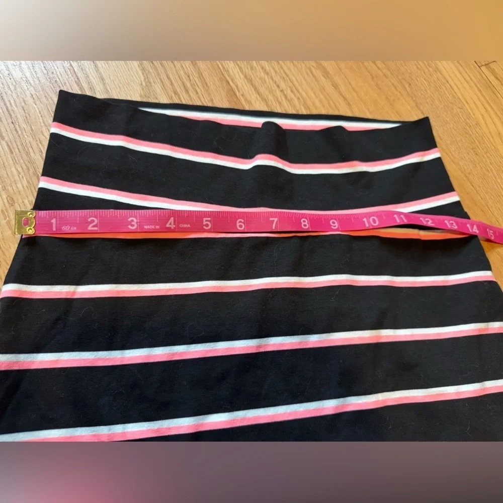 Charlotte Russe Striped Black and pink Women's Skirt, size medium